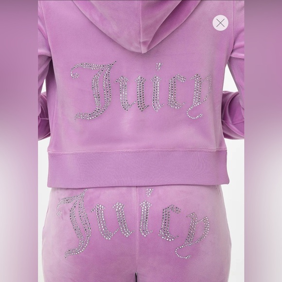 NWT Juicy Couture Pink Velour Hoodie and Shorts Set RARE XL Dewberry - Picture 1 of 10